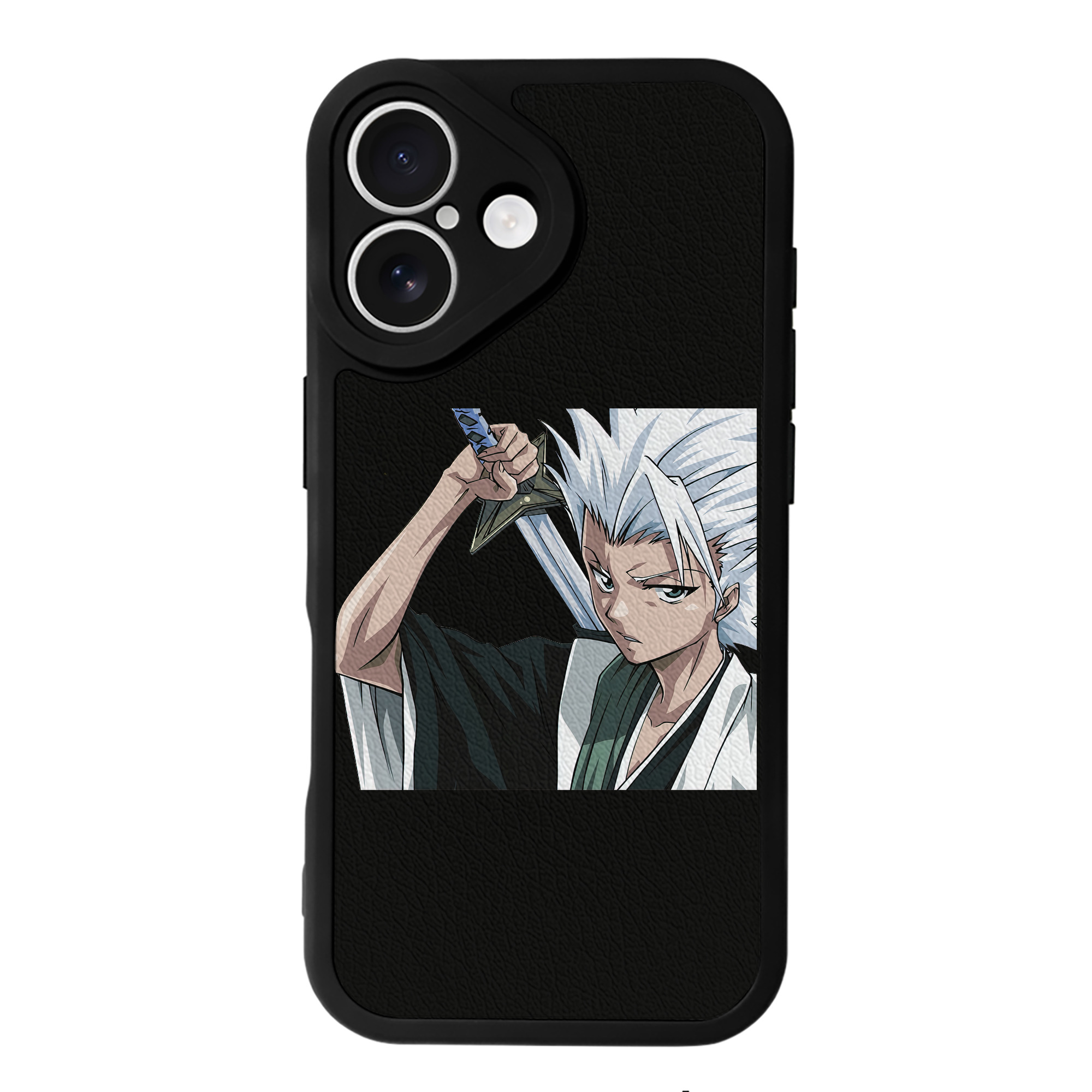（画像用） ブリーチ 日番谷冬獅郎（ひつがや とうしろう） BLEACH Hitsugaya Toushirou 【iPhone 16シリーズ対応】シリコンスマホケース（レザー調） 材質：シリコン
